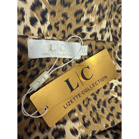 LC Lizette Collection Leopard Print Strapless Bodysuit Women's SZ XL NEW W/TAGS - Picture 4 of 5